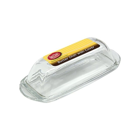 Tablecraft TableCraft Clear Glass Butter Dish H124